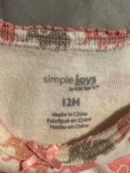 Simple Joys by Carter's 12-18M Rose Floral Onesie photo 2