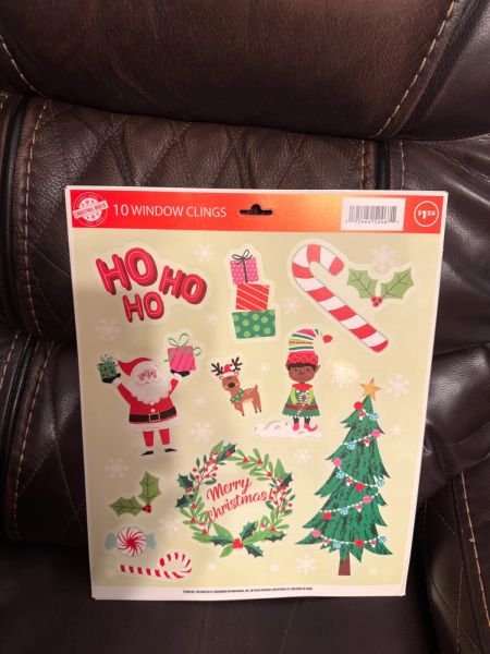 8 sheets of Christmas Window Clings photo 4