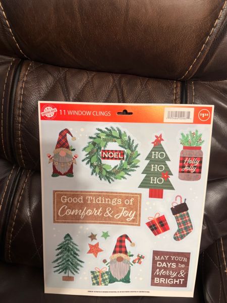 8 sheets of Christmas Window Clings photo 5