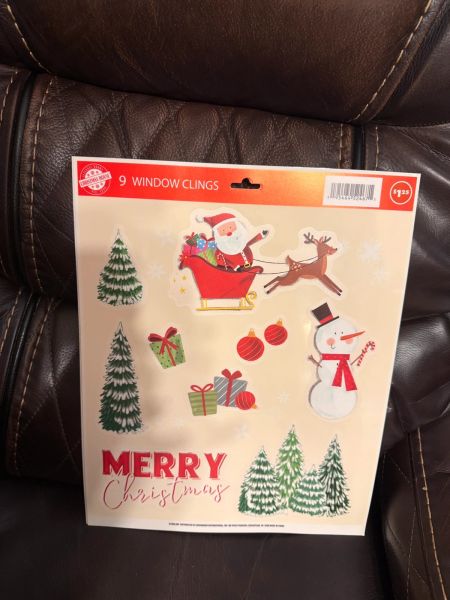 8 sheets of Christmas Window Clings photo 3