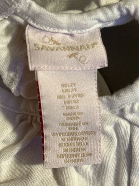 Savannah 2T White Floral Sleeveless Shirt photo 2